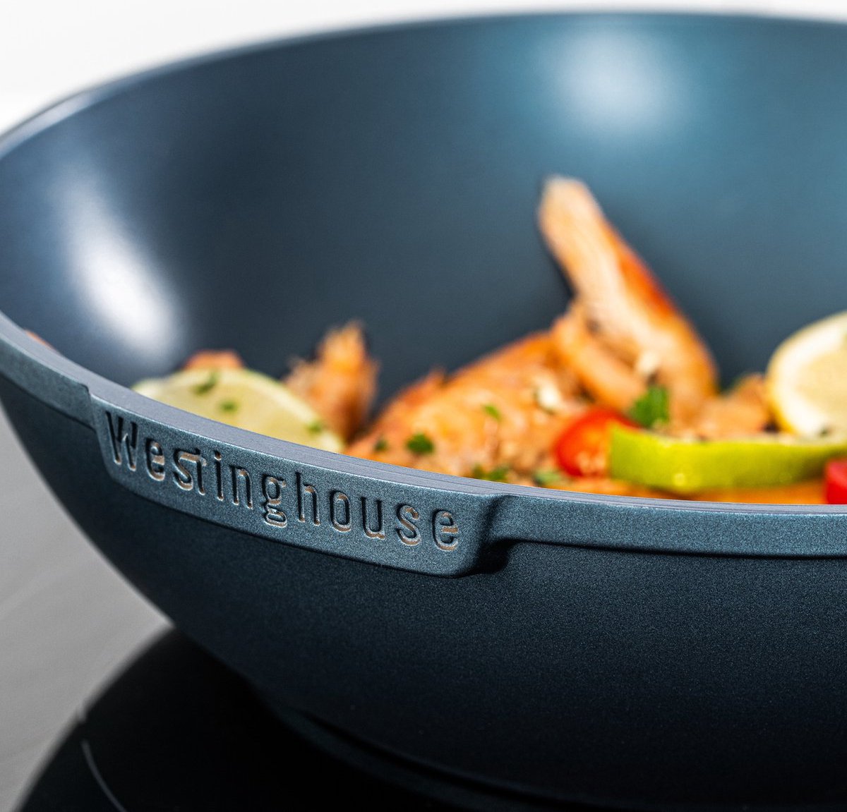Westinghouse Performance 9-delige Pannenset – Koekenpannen + Braadpannen + Hapjespannen + Wokpan + Grillpan + Steelpan – Inductie – Blauw – foto 5