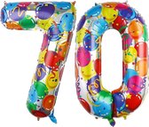 Cijfer Ballonnen Ballon Cijfer 70 Verjaardag Versiering Feest Helium Ballonnen Cijferballon Folieballon Kleur Xl Formaat