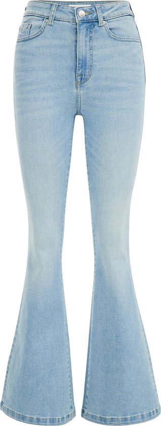 WE Fashion Dames high rise super flared jeans met stretch