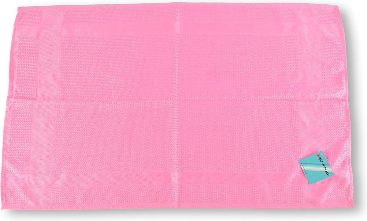Discountershop Glazendoek Polierdoek - Roze - 67cm x 41cm - 80% Polyester, 20% Polyamide