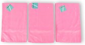 Discountershop Set van 3 Glazendoeken Polierdoeken - Roze - 67cm x 41cm - 80% Polyester, 20% Polyamide Poleerdoek