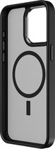 Muvit, Hoesje Geschikt voor Apple iPhone 15 Pro met antikras MagSafe-compatibel, Zwart