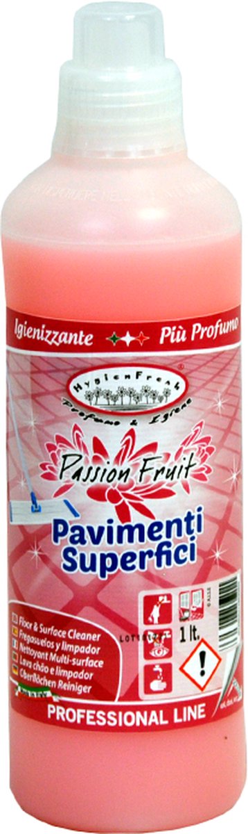 HygienFresh professionele vloer- en allesreiniger Passion Fruit (1ltr)