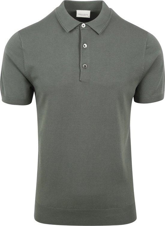 Profuomo - Poloshirt Luxury Groen - Modern-fit - Heren Poloshirt Maat XL