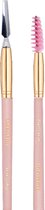 Boozyshop Soft Pink & Gold Brow Sculpting Duo Brush