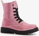 Blue Box meisjes veterboots roze met glitters - Maat 24 - Uitneembare zool