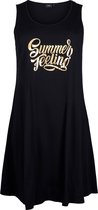 ZIZZI VMIRA, S/L, ABK DRESS Dames Jurk - Black - Maat XXL (58-60)