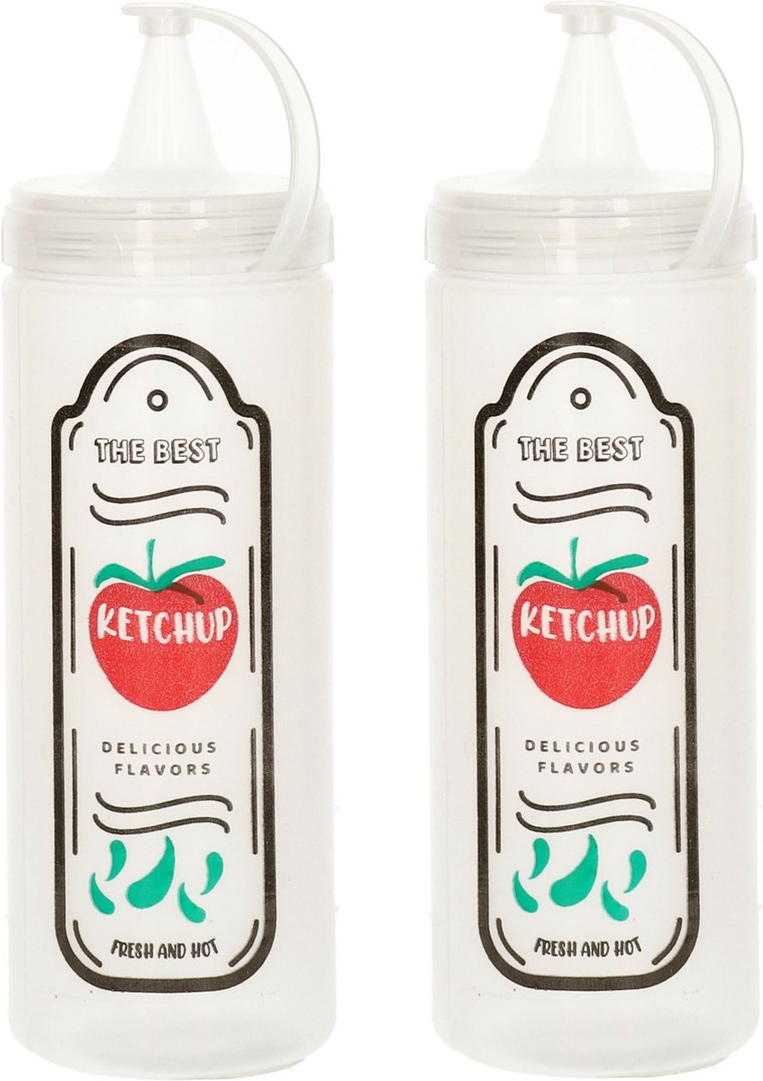 Concorde Saus knijpfles Ketchup - 2x - American Diner - 700 ml/70 cl/0,7 liter - kunststof