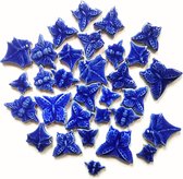 500 g libelle + bij + vlinder keramische mozaïektegels, mozaïek maken stenen hobby's handgemaakt voor badkamer keuken woondecoratie doe-het-zelf ambachtelijke materialen (blauw)