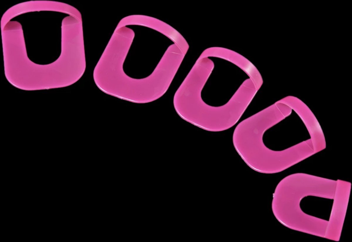 Goedkoopste 26 Stuks Verschillende Maten Roze Nagellak Shield Clips - Beschermer tegen Geknoei - 10 Formaten Inbegrepen - van Heble®