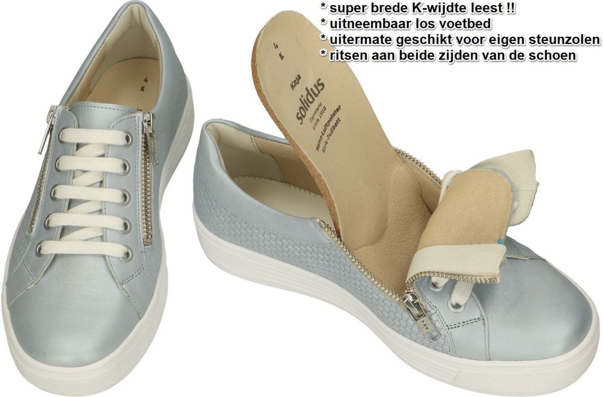 Solidus -Dames - turquoise - sneakers - maat 36.5