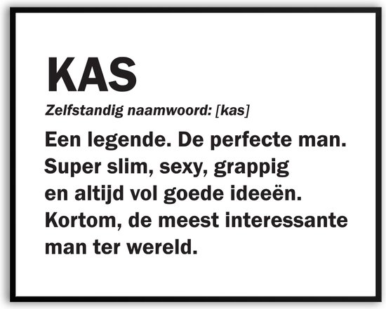 Kas betekenis Grappig Fotolijst met glas 50 x 70 cm - Cadeau - Man