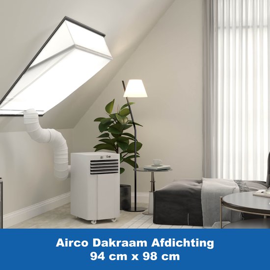 Airco dakraam afdichtingskit 94×98 cm voor Velux PK04, Fakro, Roto – luchtdichte installatie mobiele airco