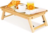 Laptoptafel voor bed, opvouwbare bedtafel,Laptoptafel for your bed, inklapbare laptoptafel - ontbijttafel met inklapbare poten 32.9D x 53W x 17.5H centimetres