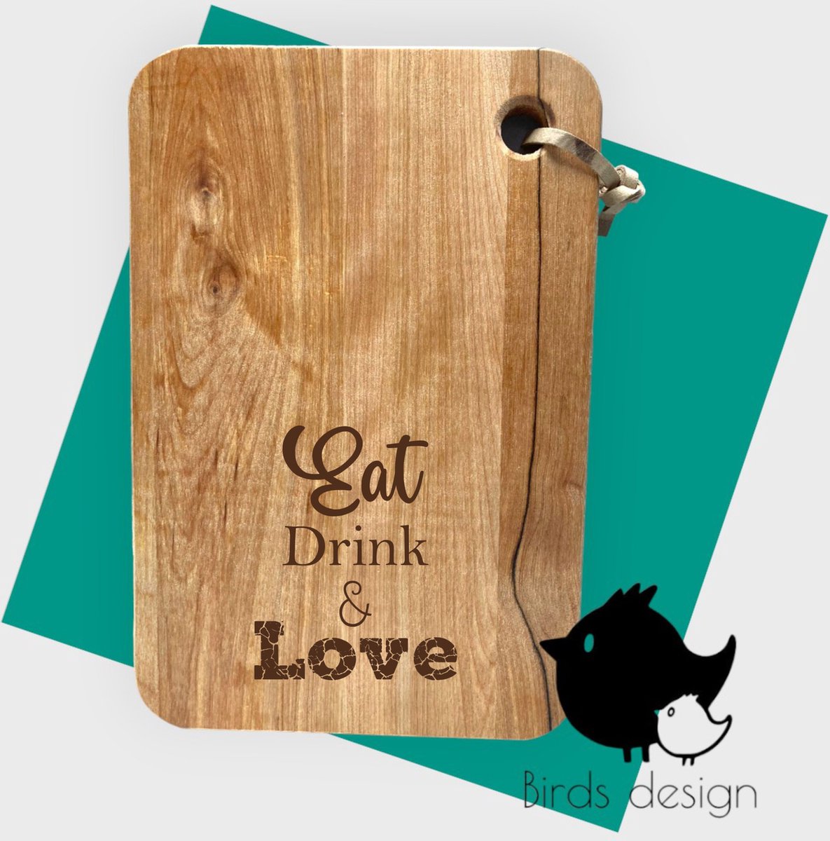 Birds design - Tapasplank - Eat drink & Love- kado - borrelen - Tapas