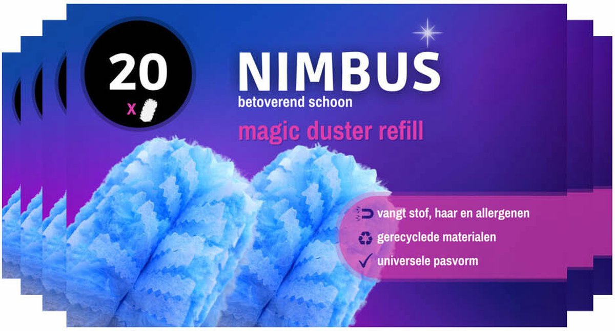 Goedkoopste 6x NIMBUS Magic Duster Navulling 20 stuks