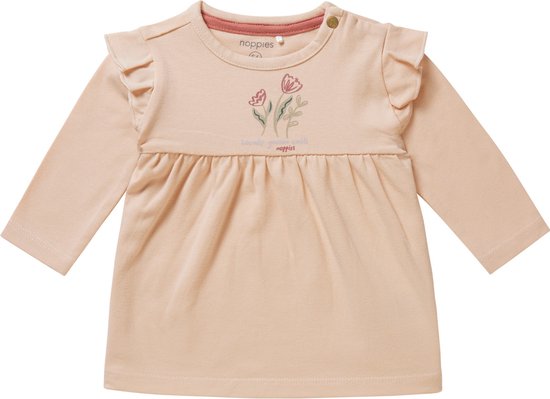 Noppies Girls Dress Champlin Robe à manches longues Filles - Sable changeant - Taille 50