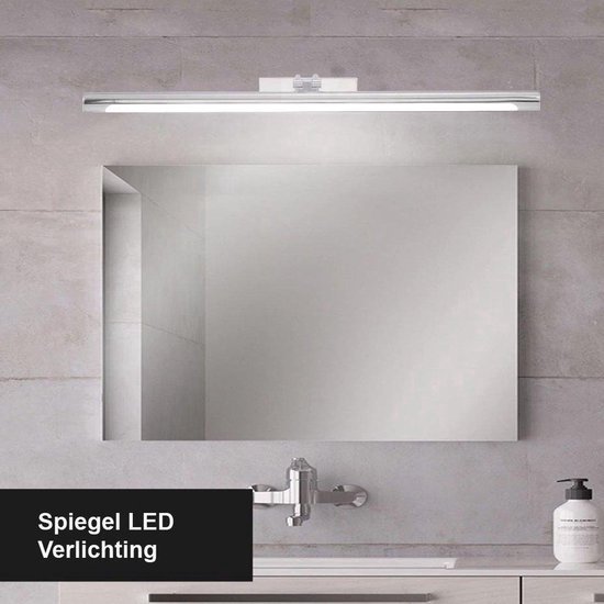Spiegellamp - Badkamerverlichting - Badkamerlamp - Spiegel Verlichting - Spiegelverlichting - Badkamer - Chroom - 55 cm