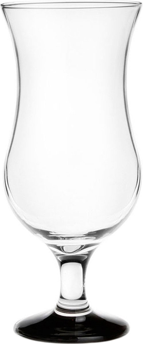 Glasmark Cocktail glazen - 6x - 420 ml - zwart - glas - pina colada glazen