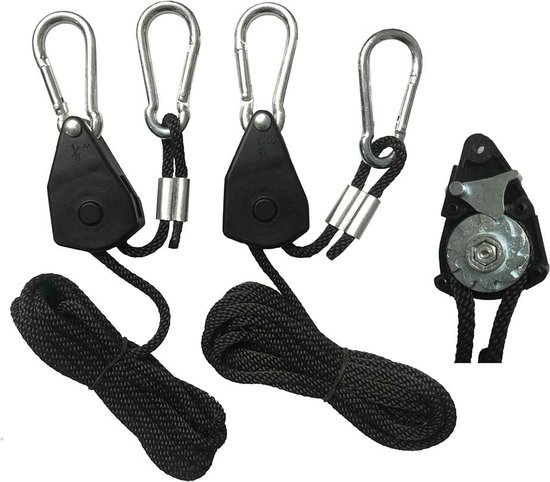 6 Stuks 4m/13.12ft Verstelbare Touwratel Kabelratel met Haak, Touwhanger Ratelsnoer Touwtrekkenratel Ratelhanger, Winddicht Outdoor Touw met Ratel, Scheerlijnen met Kabelspanner Spanbanden voor Tenten