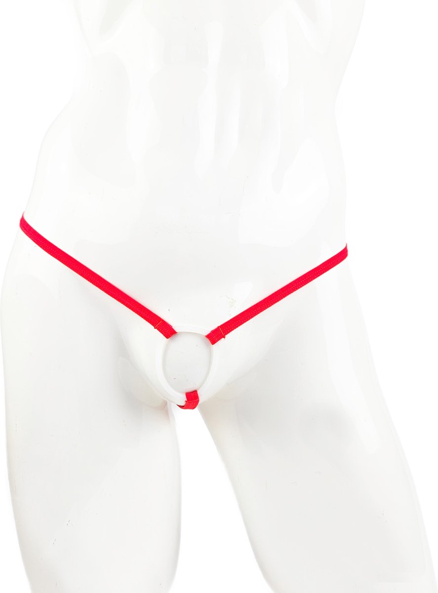 Goedkoopste BamBella ® - Sexy Erotische bondage Lingerie Maat S/M onesize Heren onderbroek Rood mannen