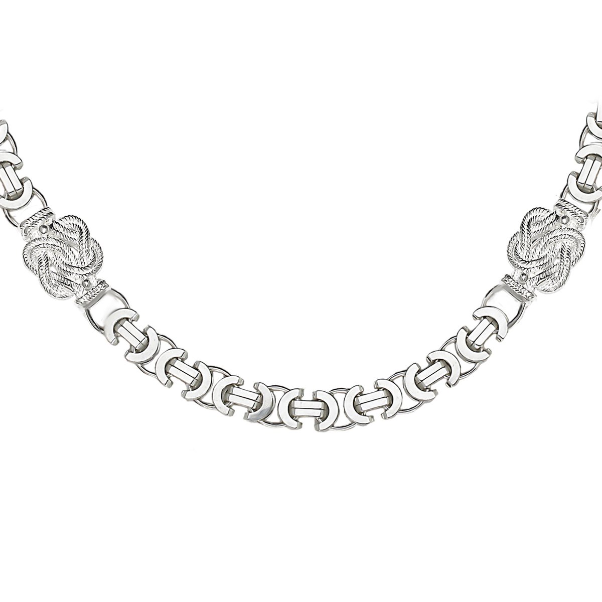Juwelier Zwartevalk zilveren platte koningsschakel ketting met mattenklopper - ET 60-M/60cm--