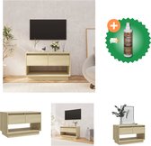 vidaXL Tv-meubel 70x41x44 cm spaanplaat sonoma eikenkleurig - Kast - Inclusief Houtreiniger en verfrisser
