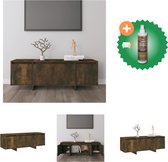 vidaXL Tv-meubel 120x30x40-5 cm spaanplaat gerook eikenkleurig - Kast - Inclusief Houtreiniger en verfrisser