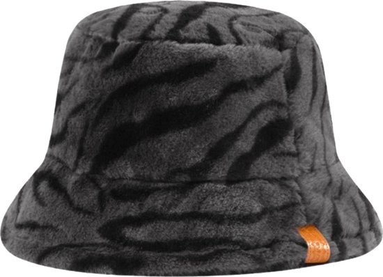 Hoed Bucket Hat Tijger Donker Grijs 54-58cm verstelbaar / Donkergrijs / Tijger