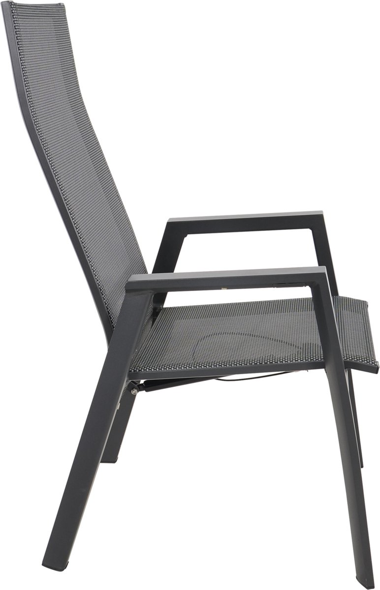 Lesli Living Chaise de jardin réglable Amir - Noir