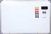 Cosmo Casa Whiteboard - Magnetisch Bord - Memobord - Prikbord - Inclusief Accessoires - 90x60cm