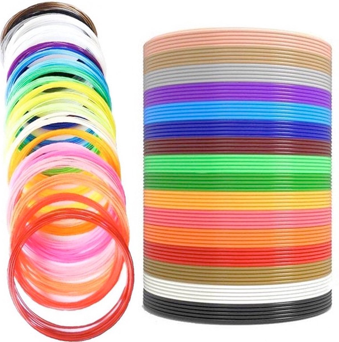 Filament pour stylo 3D 6 couleurs arc-en-ciel (6 x 10 mètres)