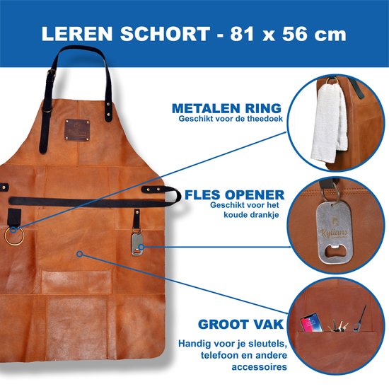 Tablier de travail en toile pour homme, avec poches, sangle réglable et