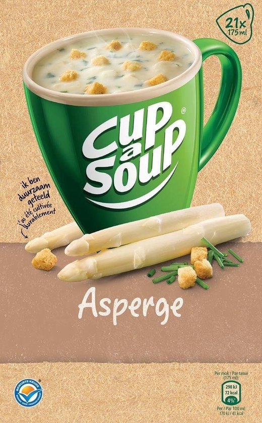 Unox Cup-a-Soup - Asperge met kaascroutons - Pak van 21 zakjes