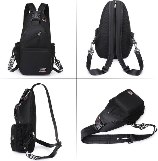 Travistar Borstzak voor dames, sling bag, 2-in-1 rugzak, klein, met 2