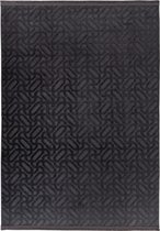 Damla | Laagpolig Vloerkleed | Graphite | Hoogwaardige Kwaliteit | 120x160 cm