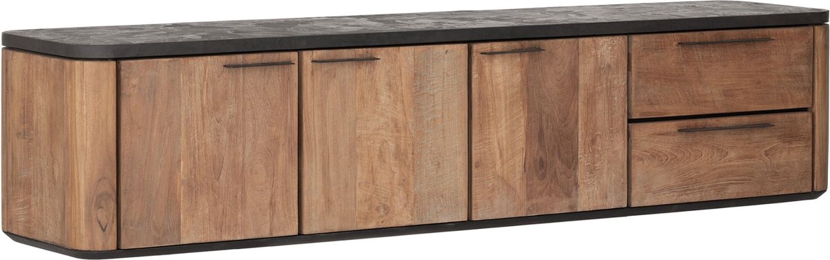 DTP Home Soho tv-meubel Teakhout Mortex – zwevend – 190x40x42 cm