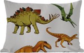 Buitenkussens - Tuin - Dinosaurus - Tekening - Kinderen - Jongens - Kinderen - 50x30 cm