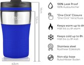 thermobeker - 210 ml 100% lekvrij - isoleerbeker, koffiebeker te gaan, drinkbeker van roestvrij staal - autobeker dubbelwandige isolatie - reismokken - Travel mug (210ml, Blauw)
