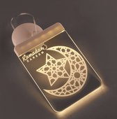 Ramadan Kareem Licht Versiering | Eid Mubarak Decoratie Lichtjes | Suikerfeest Party Feest Lichten Lamp op batterijen (12cm x 16cm)