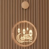 Ramadan Kareem Licht Versiering | Eid Mubarak Decoratie Lichtjes | Suikerfeest Party Feest Lichten Lamp op batterijen (diameter 16cm)
