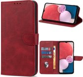 Geschikt Voor Oppo A38 Hoesje - Solidenz Bookcase - Rood telefoonhoesje - Case Met Pasjeshouder - Cover Hoes