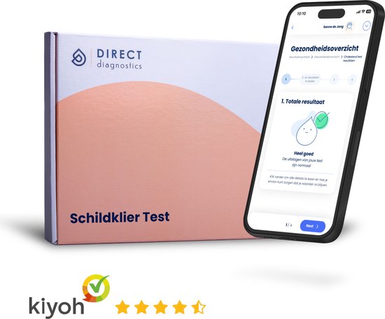 Foto: Direct diagnostics schildklier test zelf bloedwaarden testen vanuit huis krijg inzicht in je schildklierfunctie resultaat binnen 48 uur met aanbevelingen van arts