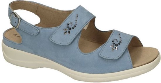 Solidus -Dames - blauw licht - sandalen - maat 40.5