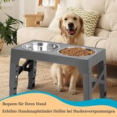 hondenvoerbak op standaard, antislip, dog feeding station