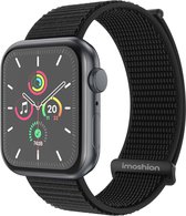 Bracelet iMoshion Nylon⁺ pour Apple Watch Series 1 / 2 / 3 / 4 / 5 / 6 / 7 / 8 / 9 / SE / Ultra (2) - 42 / 44 / 45 / 49 mm - Zwart