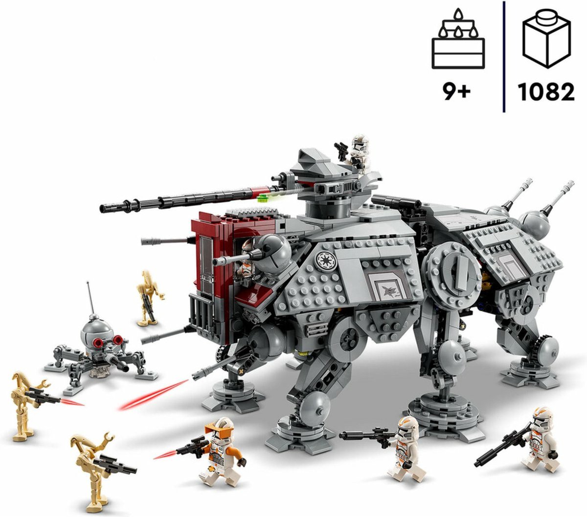 LEGO Star Wars AT-TE Walker Verstelbaar Model met Clone Troopers en Droid Figuren - 75337 — afbeelding 15