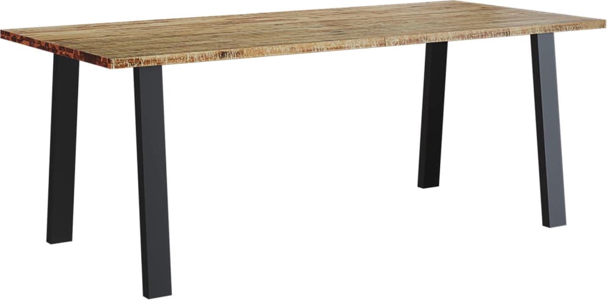 vidaXL - Eettafel - 200x90x75 - cm - massief - acaciahout