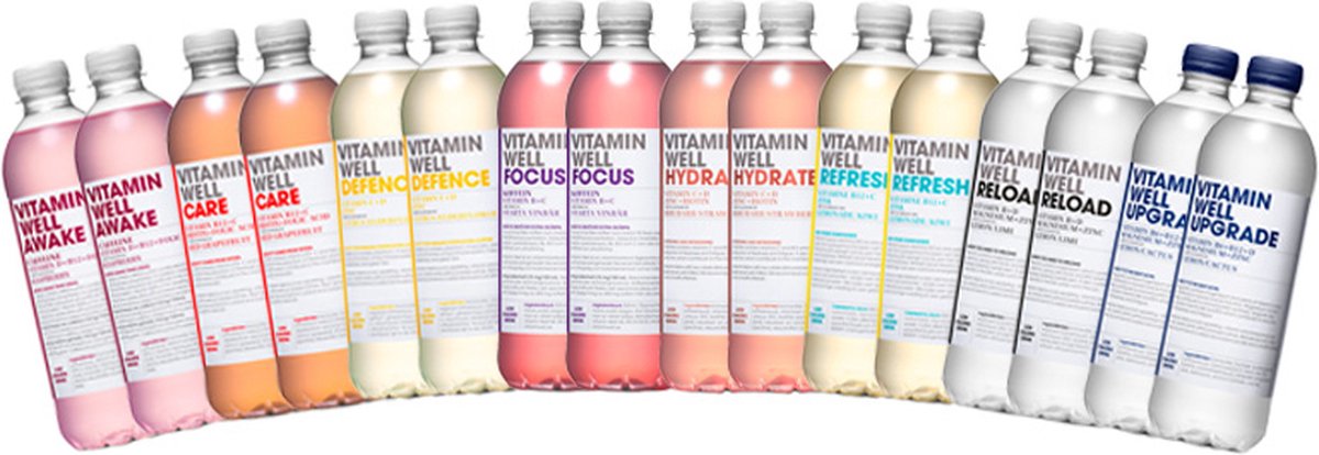 Goedkoopste Vitamin Well | Mix Dranken | Voordeelpakket | 16 x 500 ml