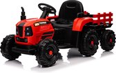 Tractor elektrisch 12V rood + trailer, elektrische kinder tractor